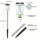6pc太阳能不锈钢小管灯家用防水户外led庭院景观灯
