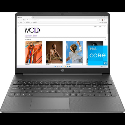 HP 15 英寸笔记本电脑，英特尔酷睿 i3-1215U，8 GB RAM，128 GB SSD，Windows 11 家庭版 ，灰色